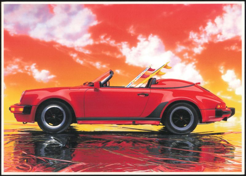 Red Porsche Speedster with Surfboards Ron Kimball Cars
