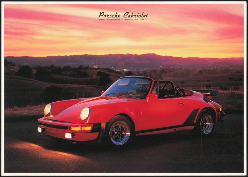 Porsche 911 Cabriolet Red Sports Car Sunset Brad Wagner