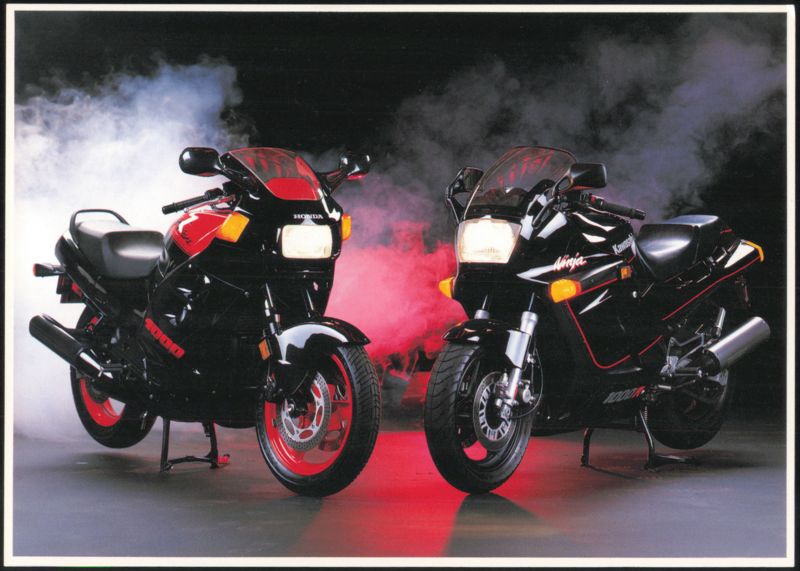 Honda Hurricane and Kawasaki Ninja 1000R Motorcycles