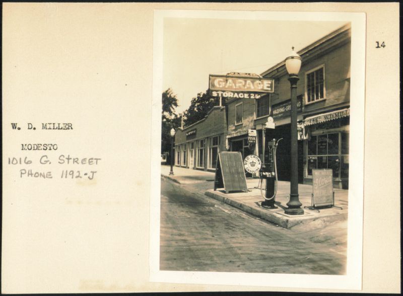 W. D. Miller Garage, 1016 G Street, Modesto California