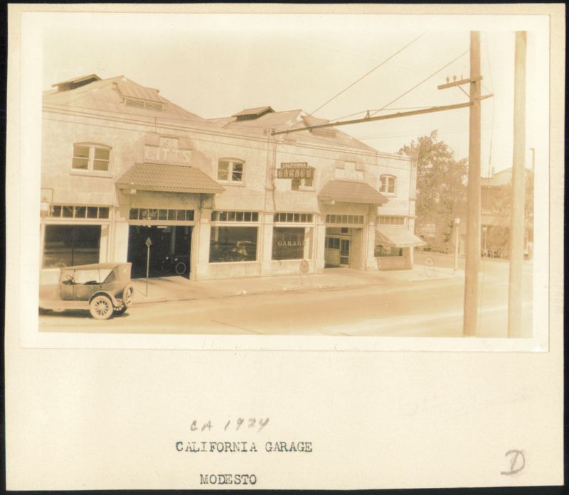 California Garage, Litts 1911 Block, Modesto, California