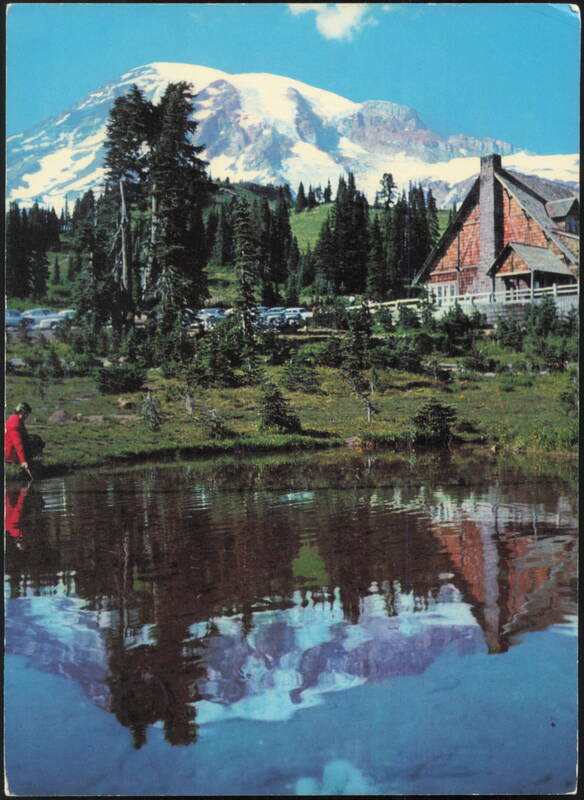 Mount Rainier and Paradise Inn Reflection Pool