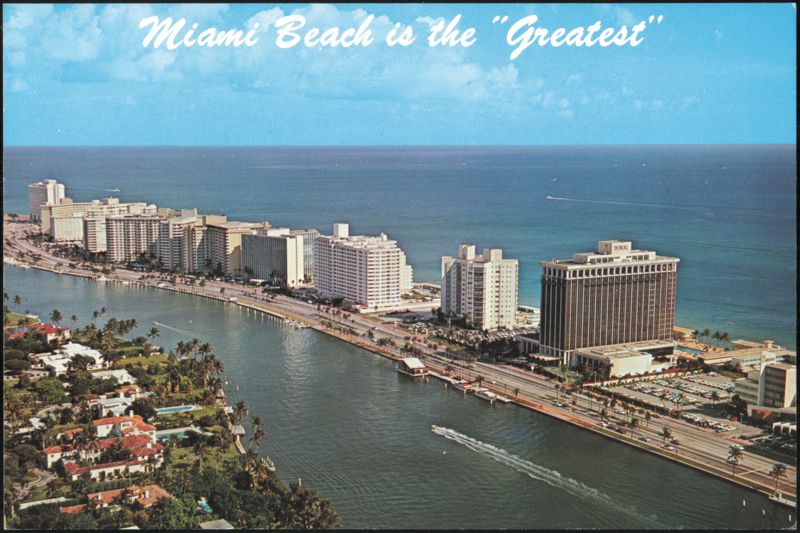 Miami Beach Hotels and Apartments Aerial View Florida