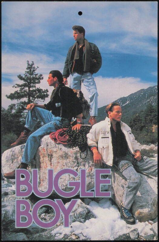 Bugle Boy Fashion Advertisement Three Men Outdoors