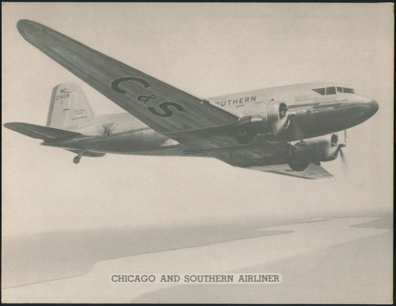 Chicago and Southern Air Lines Douglas Dixieliner Houston Texas