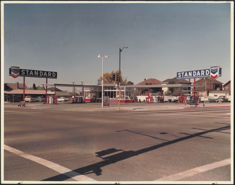 Standard Stations Inc. Gas Station with Chevron Gasoline