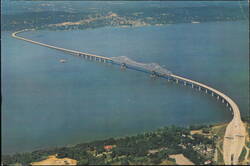 Tappan Zee Bridge, Hudson River, New York Sika Chemical Large Format Postcard