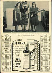 The Herrington Sisters KWFT Wichita Falls 1941 Calendar Texas Calendars