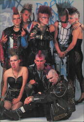 Class of... Punk Rock Youth Group Fashion 1980s Large Format Postcard