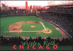 Wrigley Field Baseball Stadium, Chicago, Illinois Large Format Postcard