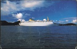 Home Lines M/V Atlantic Cruise Ship Large Format Postcard