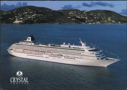 Crystal Harmony Cruise Ship at Sea Large Format Postcard