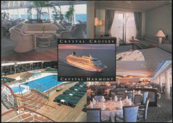 Crystal Cruises Crystal Harmony Ship Interior and Exterior Large Format Postcard