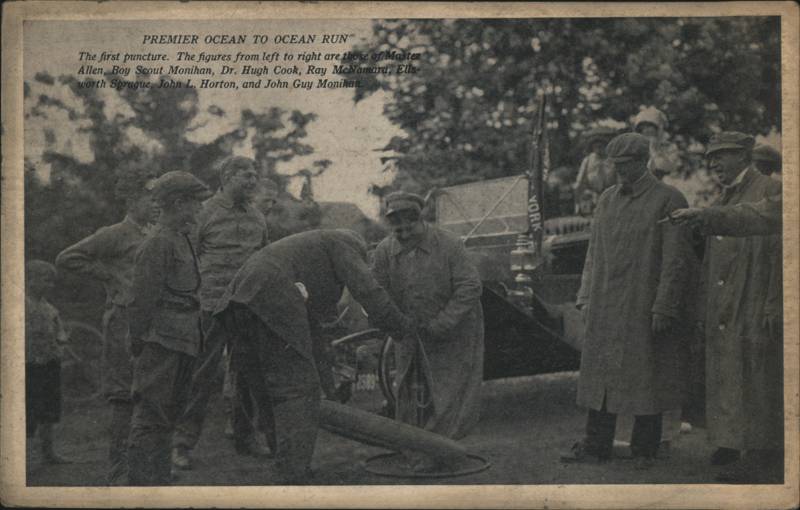 Premier Ocean to Ocean Run, First Tire Puncture 1911