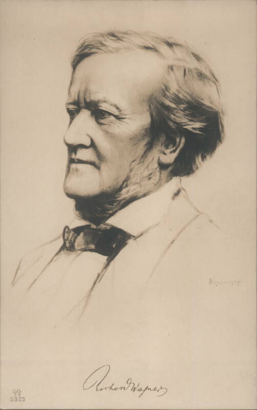German Composer Richard Wagner Portrait Drawing Composers