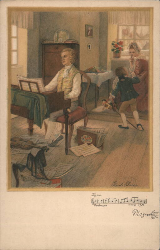 Mozart Composing Figaro Gartenarie Pauli Ebner Art