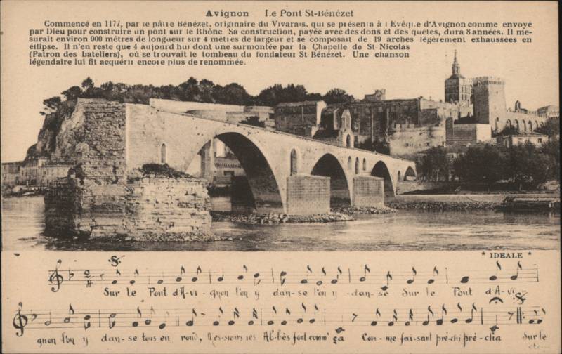 Pont St-Bénézet & Sur le Pont d'Avignon Song Music France