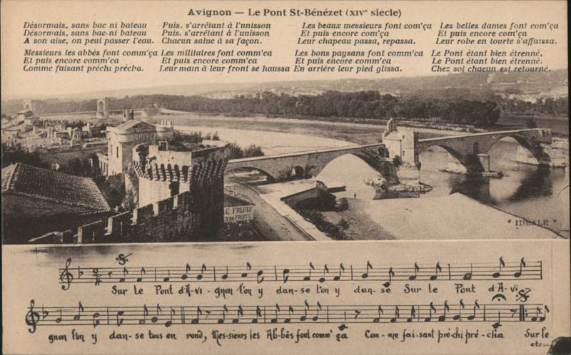 Avignon, Le Pont St-Bénézet with Folk Song & Music France