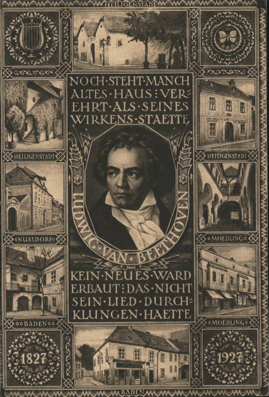 Ludwig van Beethoven 1827-1927 Centenary Celebration