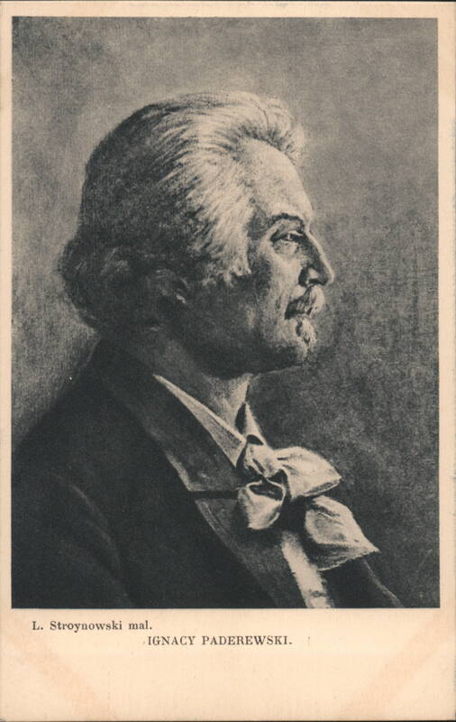 Ignacy Paderewski Portrait by L. Stroynowski Composers