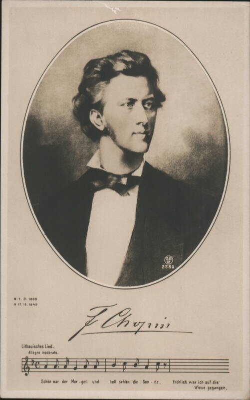 Composer Frédéric Chopin Portrait & Lithauisches Lied