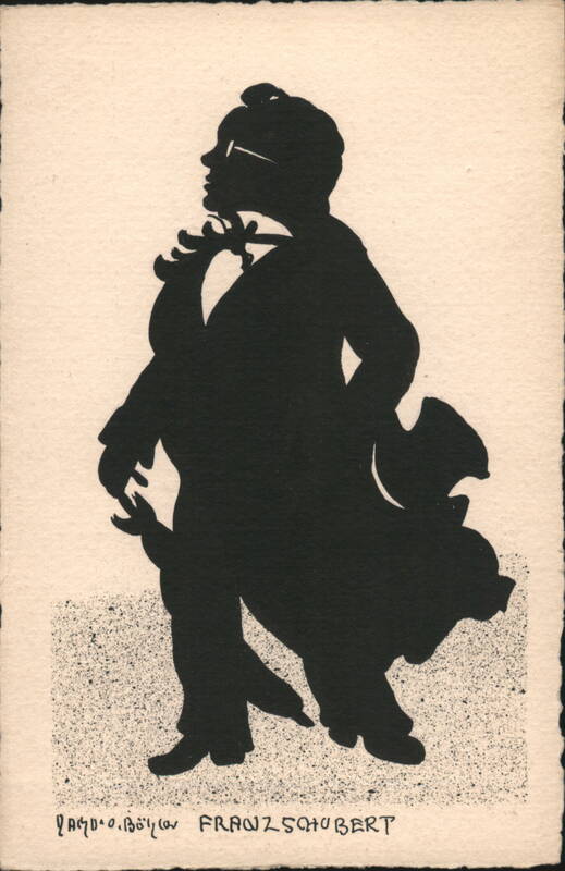 Franz Schubert Silhouette by Otto Böhler Composers