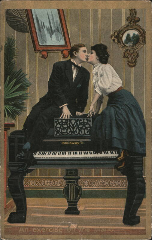 An Exercise on the Piano, Kissing Couple on Steinway