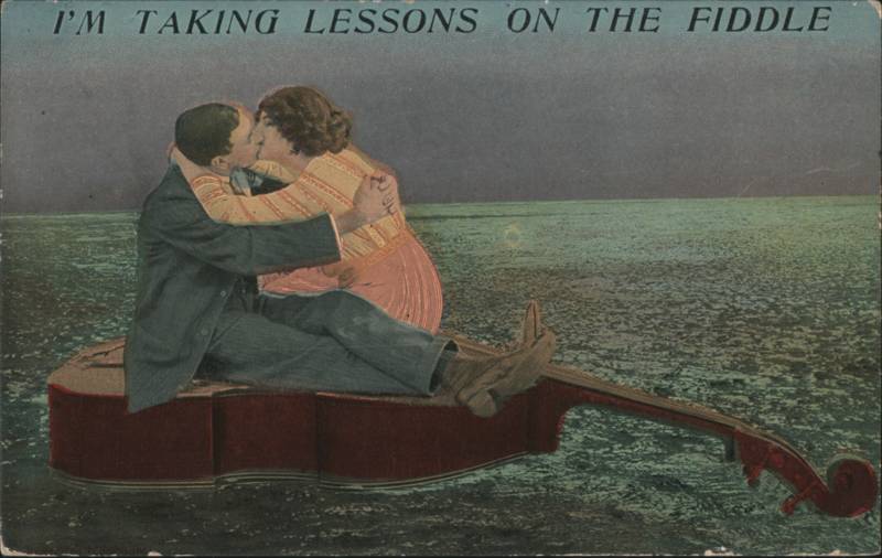 I'm Taking Lessons on the Fiddle, Romantic Kissing Couple