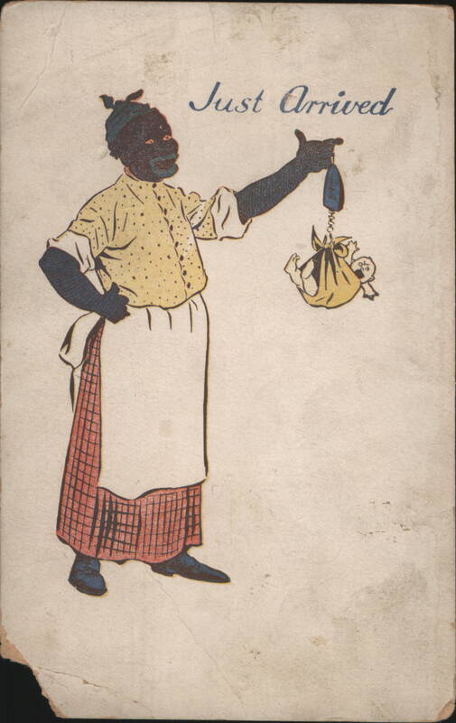 Just Arrived Black Mammy Weighing Newborn Baby on Scale