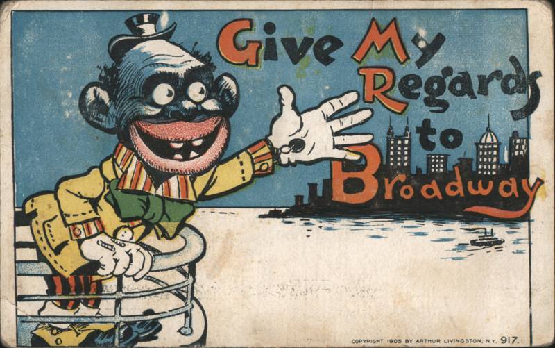 Give My Regards to Broadway Black Americana Caricature