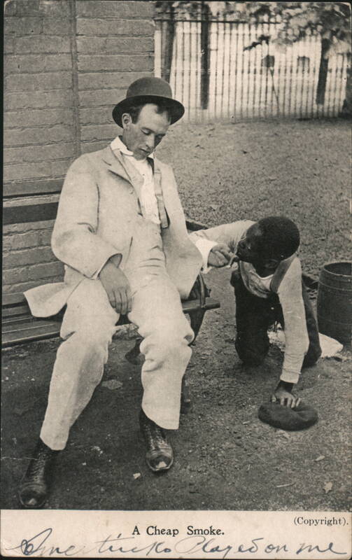 A Cheap Smoke, Black Boy Takes Puff from Sleeping Man
