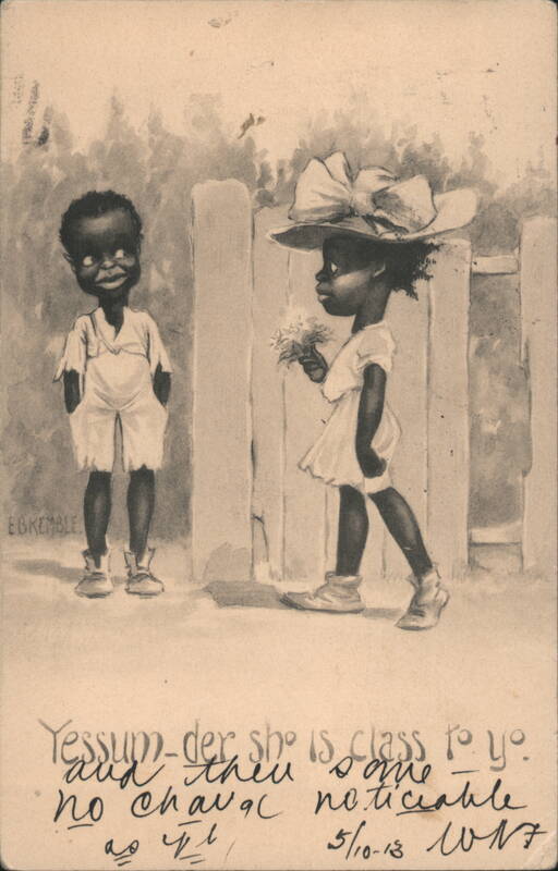 E.W. Kemble Art, Boy & Girl Der Sho Is Class To Yo