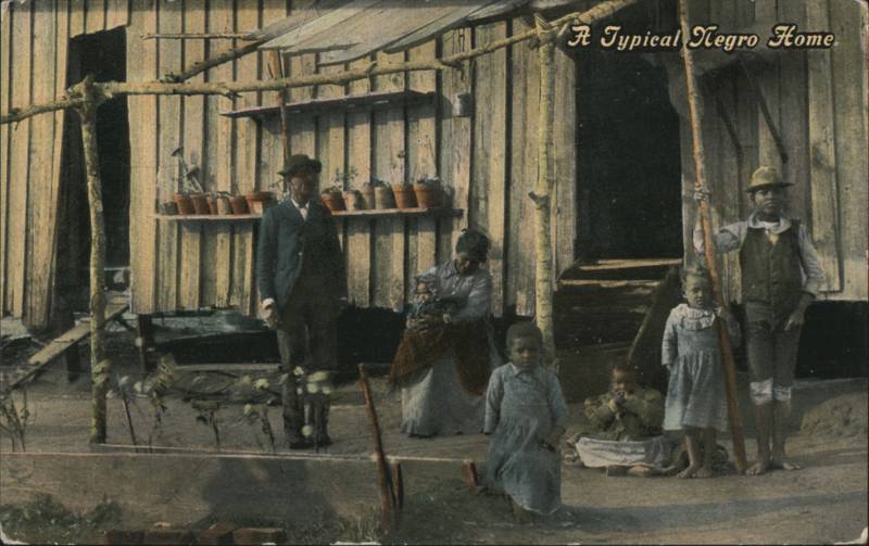 A Typical Negro Home African American Family Cabin