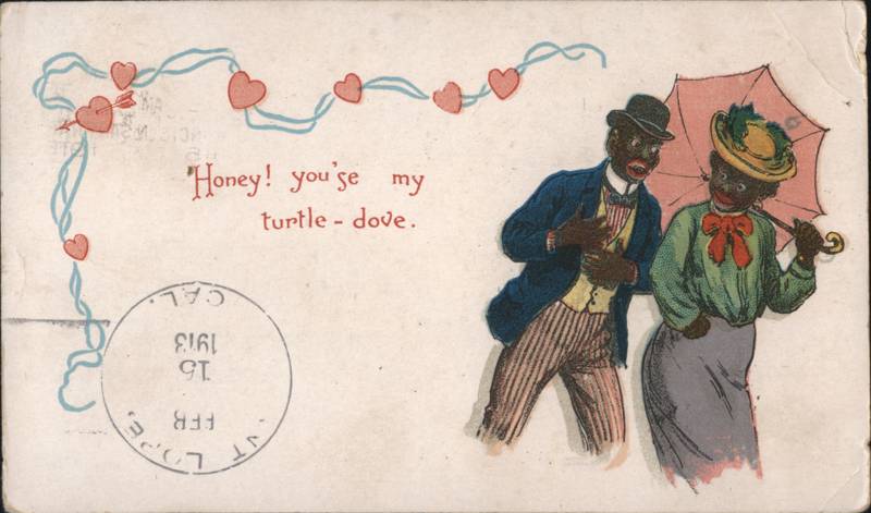 Black Couple Honey! You'se My Turtle-Dove Valentine