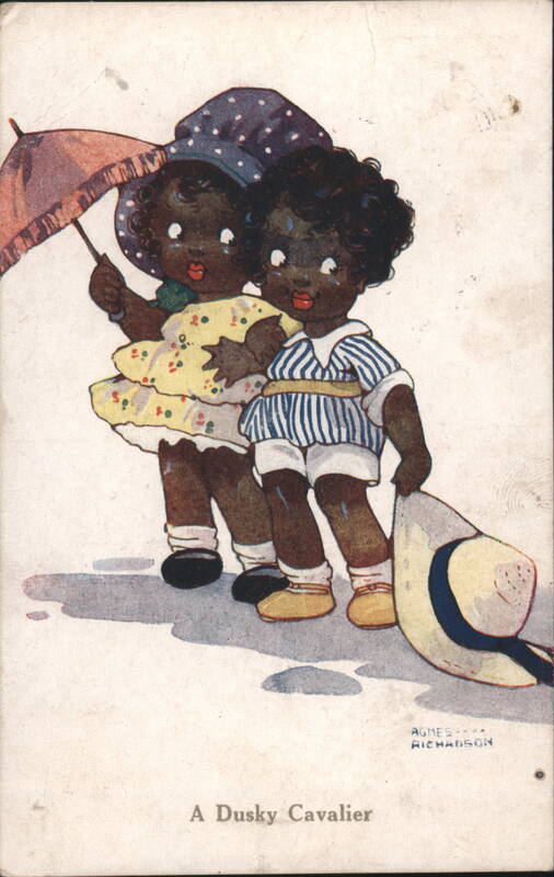 Agnes Richardson A Dusky Cavalier Children With Parasol