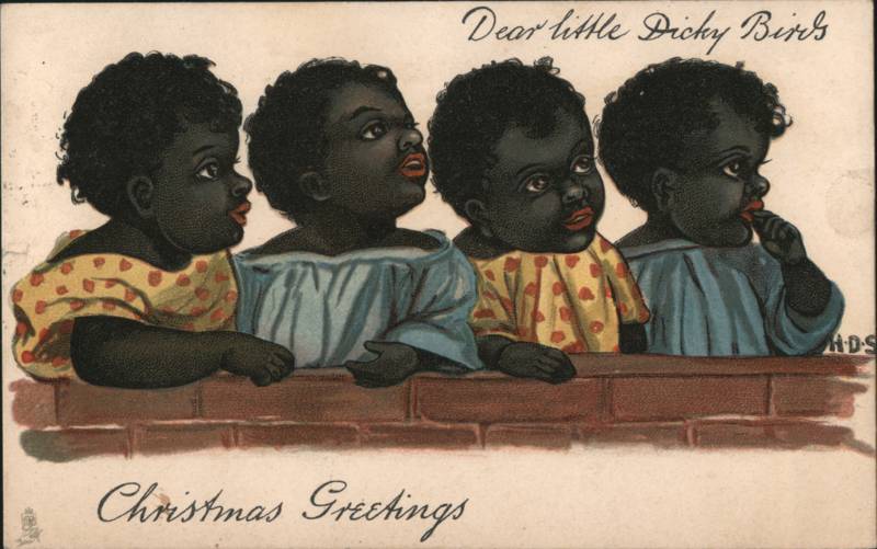 Tuck Christmas Dear Little Dicky Birds Four Black Children