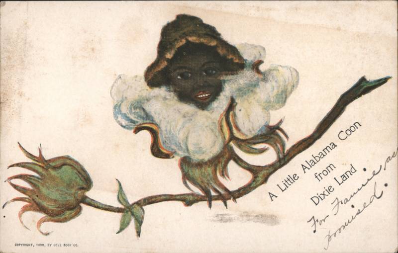 Child in Cotton Boll, Little Alabama Coon From Dixie Land