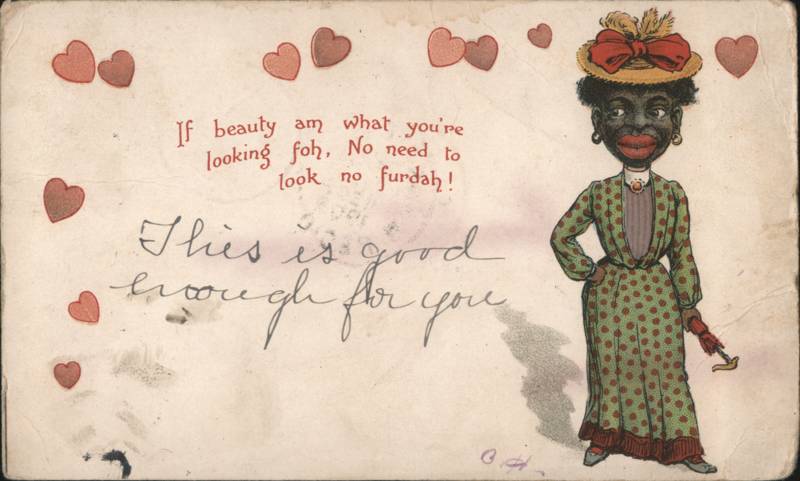 Valentine Caricature Woman If Beauty Am What You're Looking