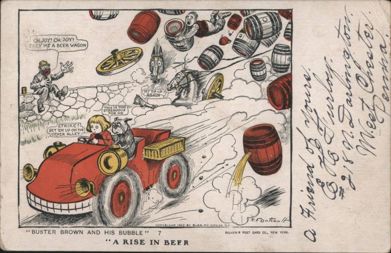 Buster Brown and His Bubble 7 A Rise in Beer Outcault