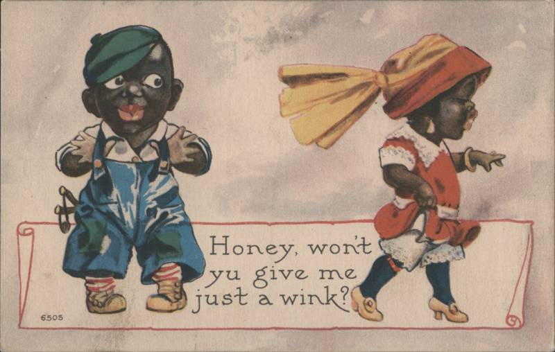 Honey Won't Yu Give Me Just a Wink? Boy and Girl Black Americana