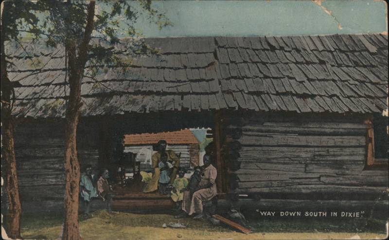 African American Family at Log Cabin Way Down South in Dixie