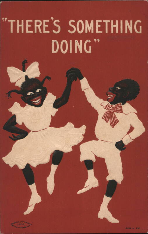There's Something Doing Caricature Dancing Children