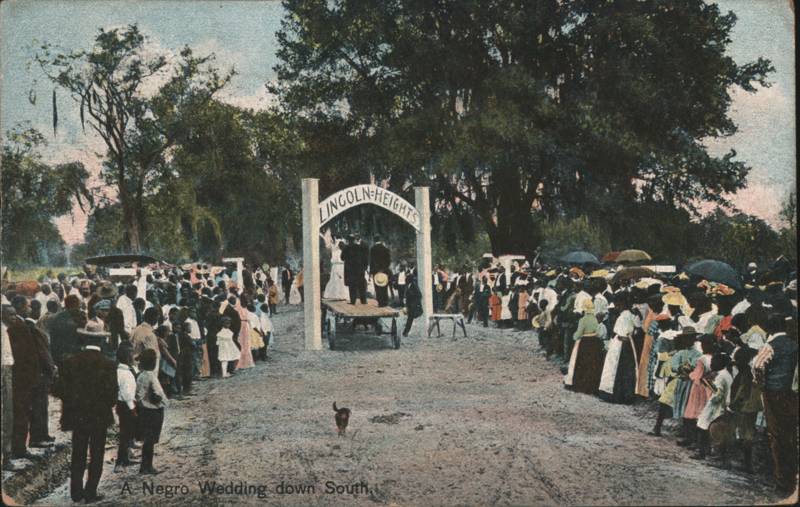 Lincoln Heights Negro Wedding Down South Crowd Gathering