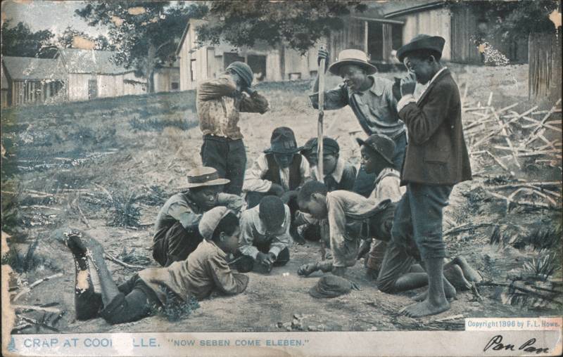 Boys Playing Craps Raphael Tuck Dixie Land Series 1098