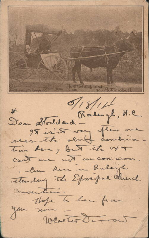 Aunt Betsy and her Automobull, Raleigh North Carolina