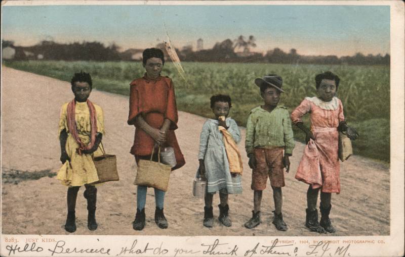 Just Kids, Five African American Children on Dirt Road