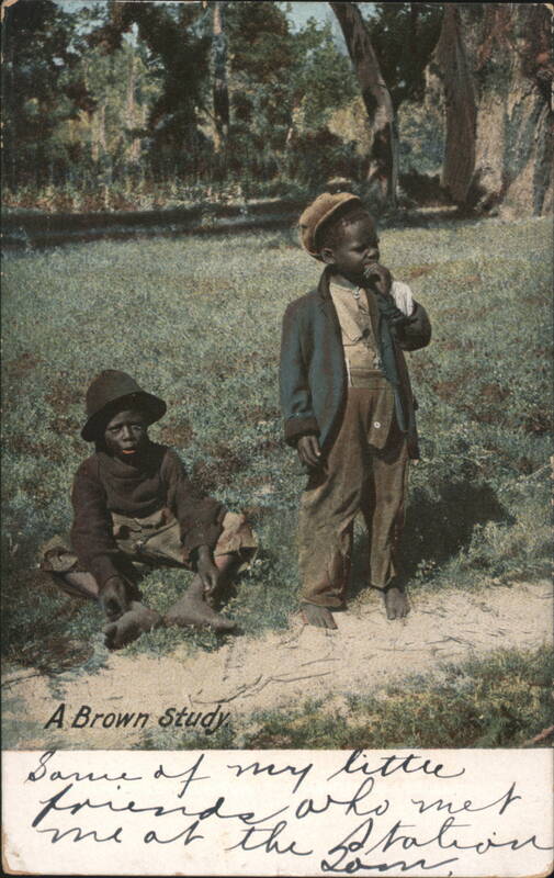 A Brown Study Young African American Boys in Field