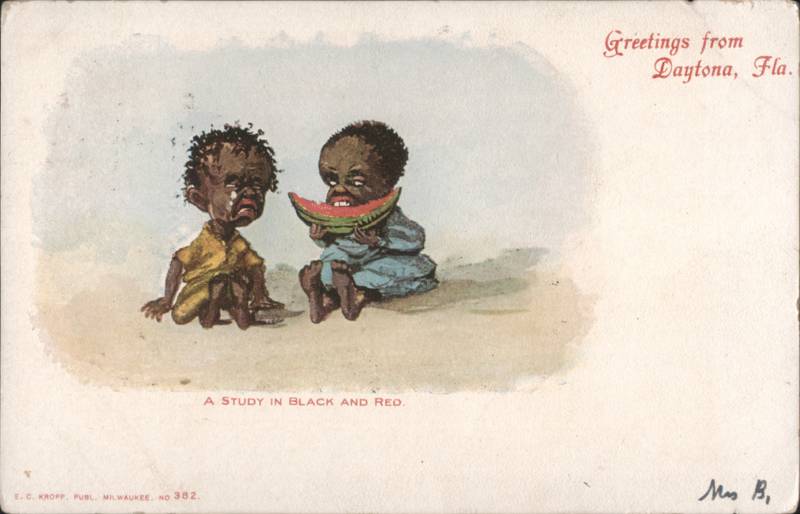 A Study in Black and Red, Children with Watermelon