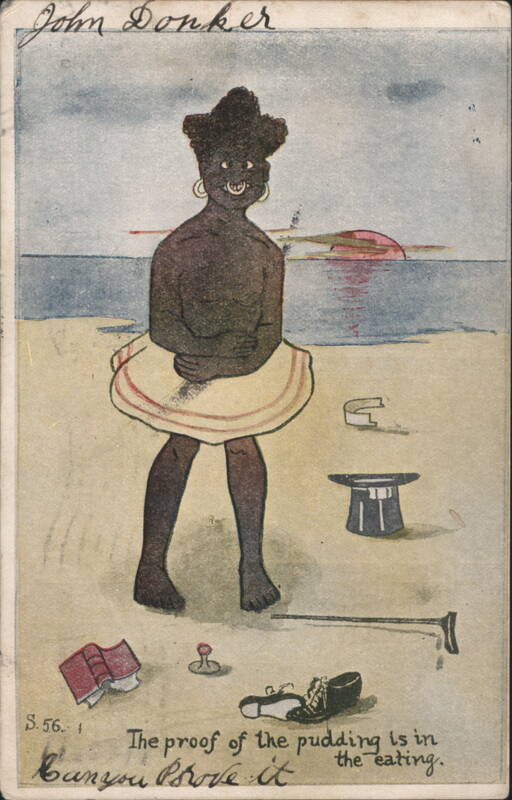 Proof of the Pudding Is in the Eating Beach Caricature
