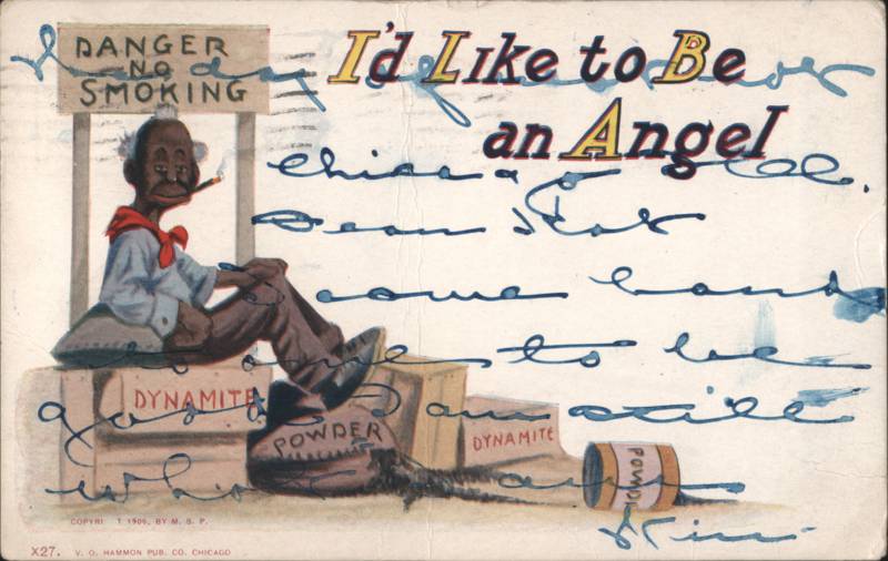 I'd Like to Be an Angel, Man Smoking by Dynamite Crates